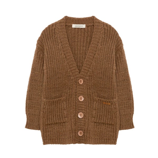 WOOL CARDIGAN BROWN
