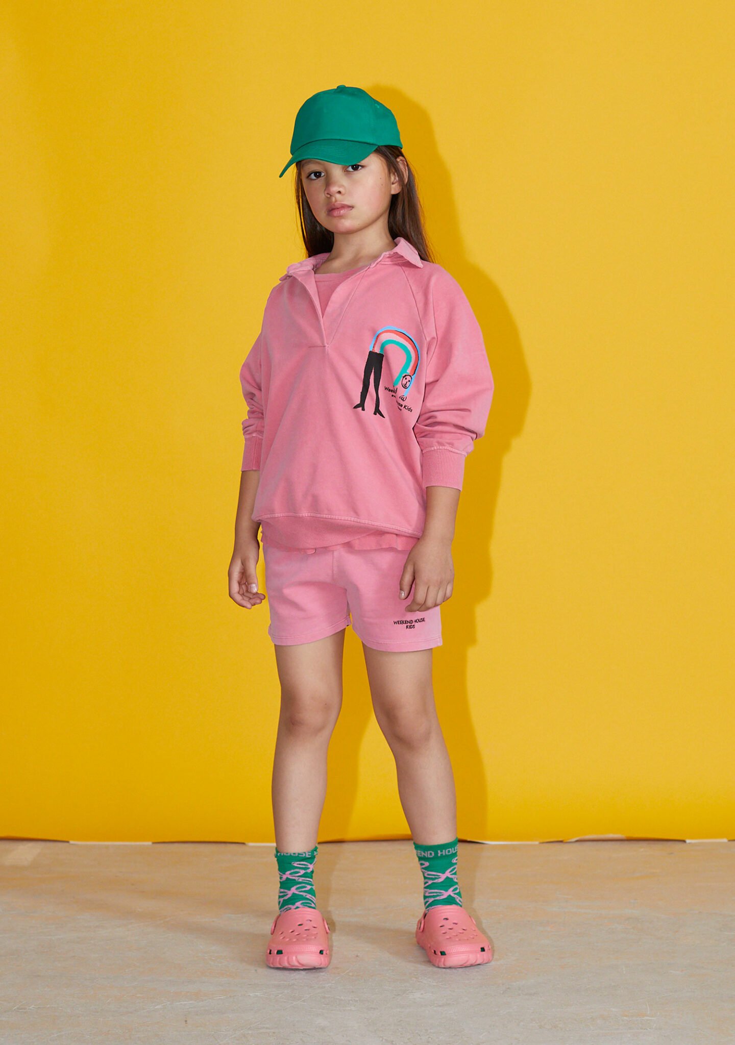 Rainbow polo sweatshirt