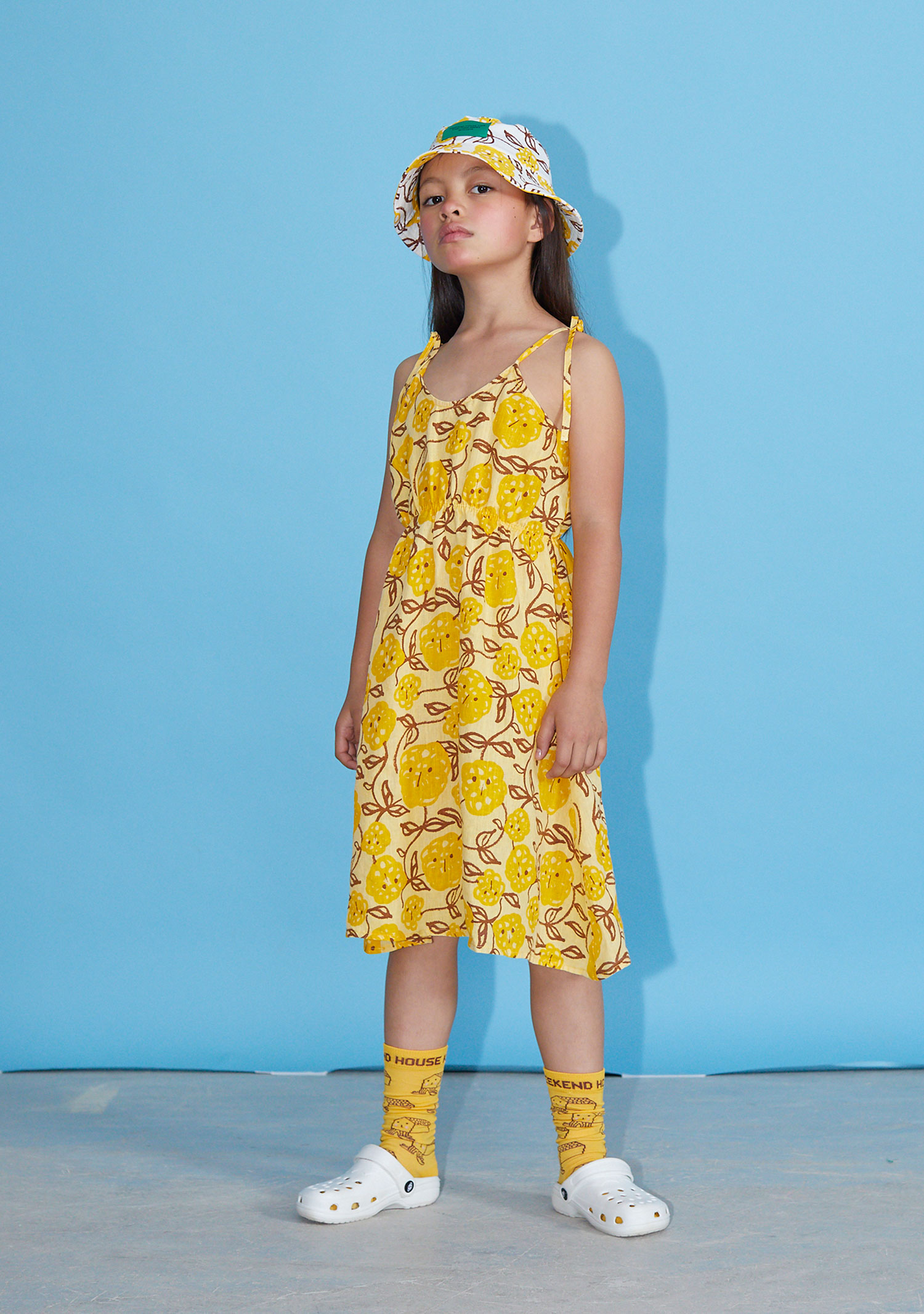 Happy house socks -yellow