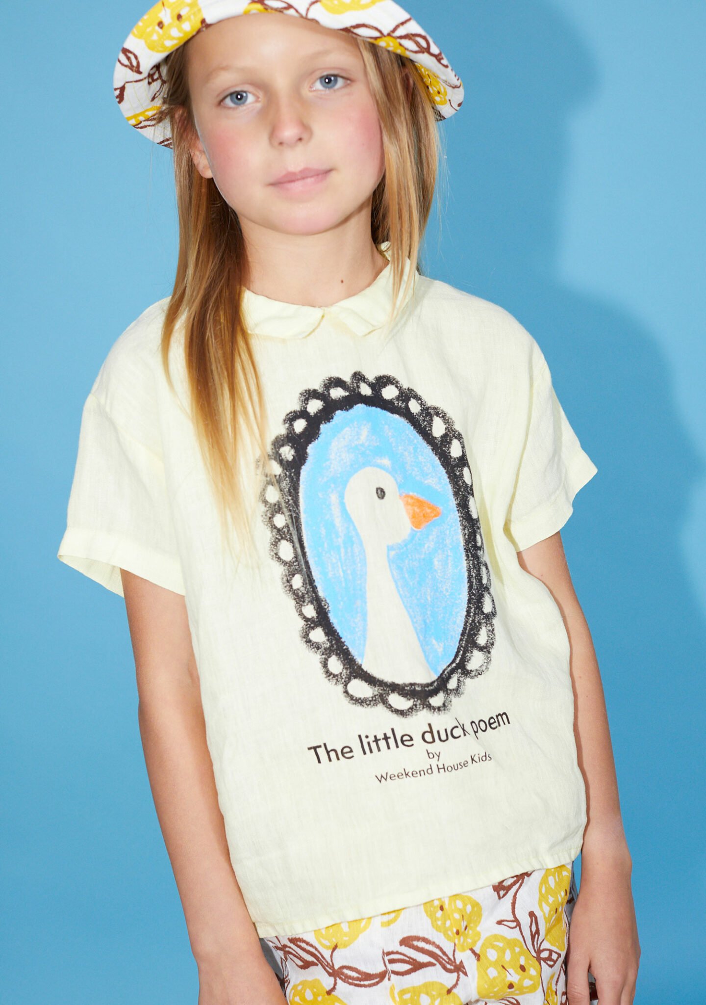 Duck linen short shirt