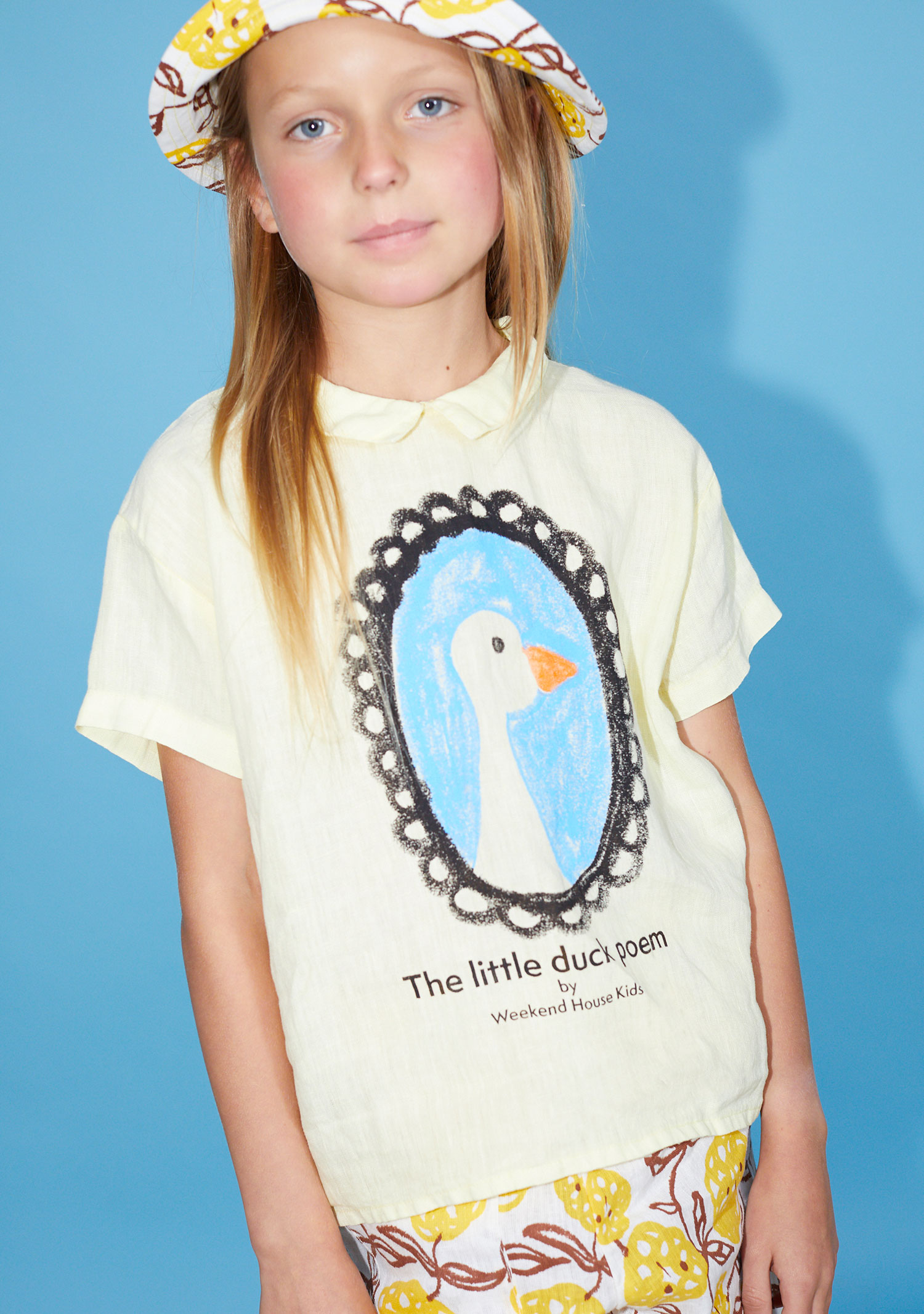 Duck linen short shirt