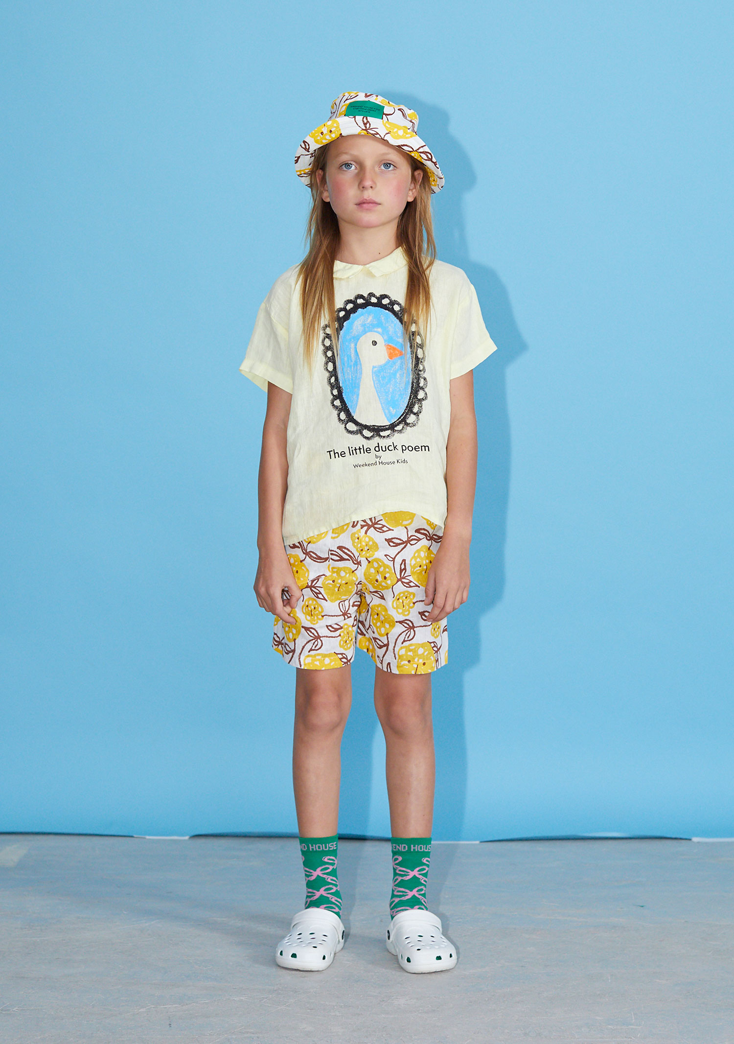 Duck linen short shirt