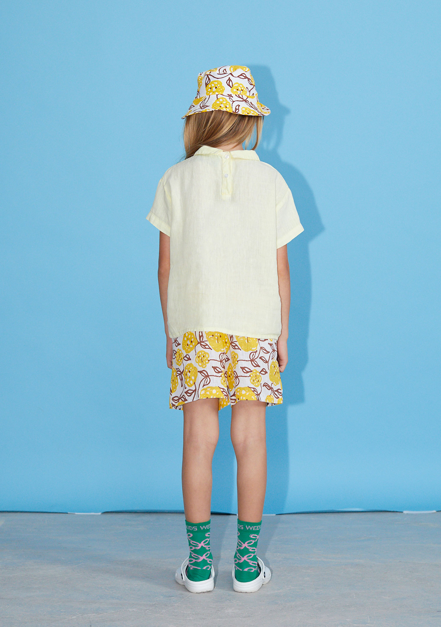 Duck linen short shirt