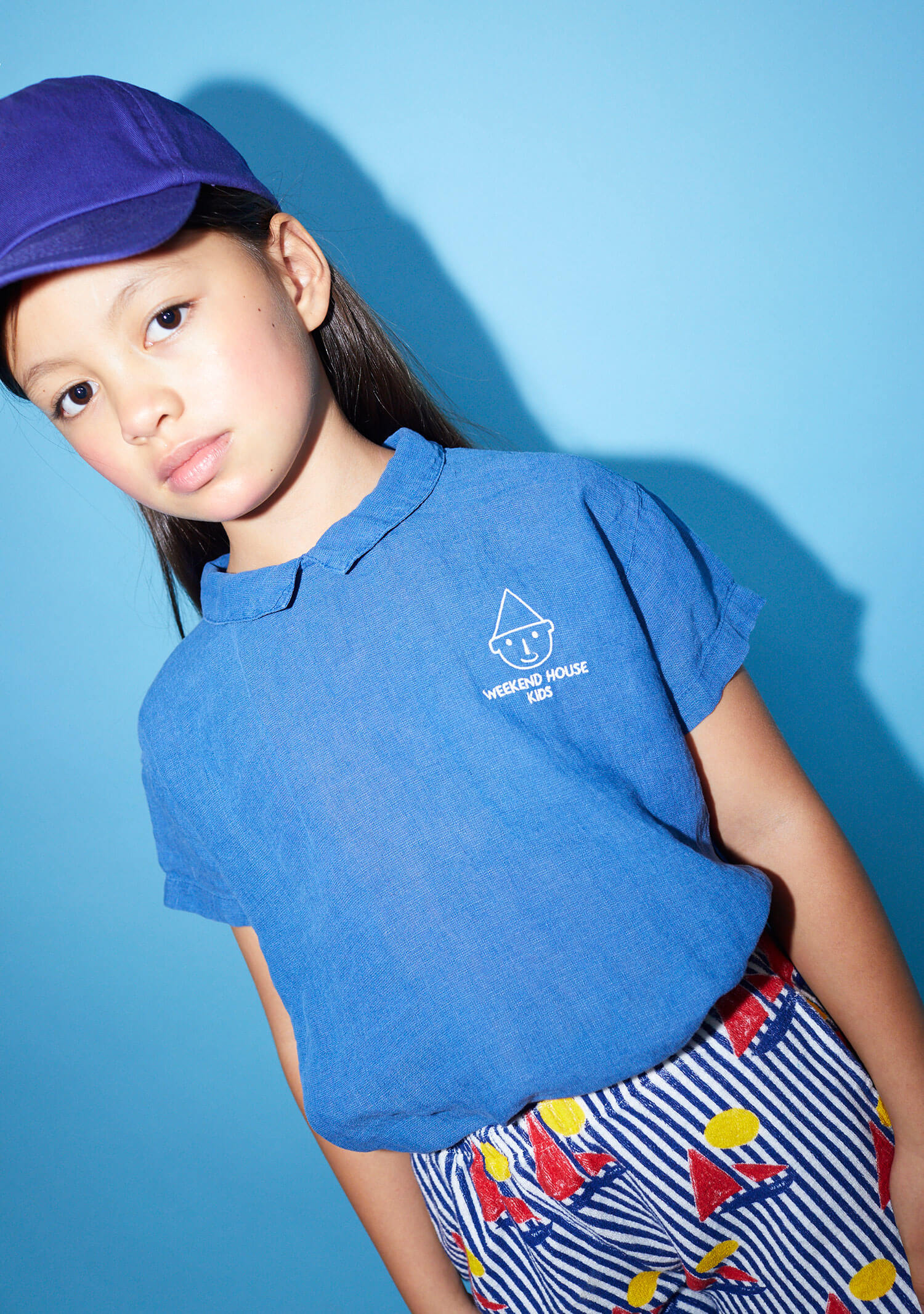 Poets linen short shirt – weekend house kids.