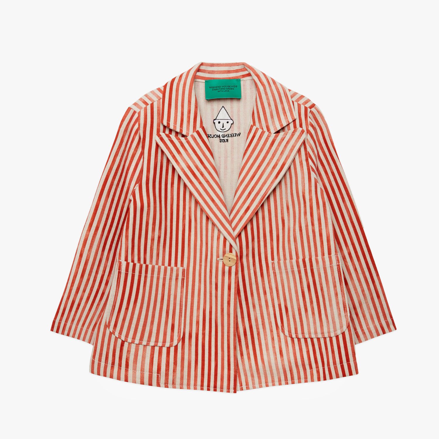 Poets linen logo tailored jacket