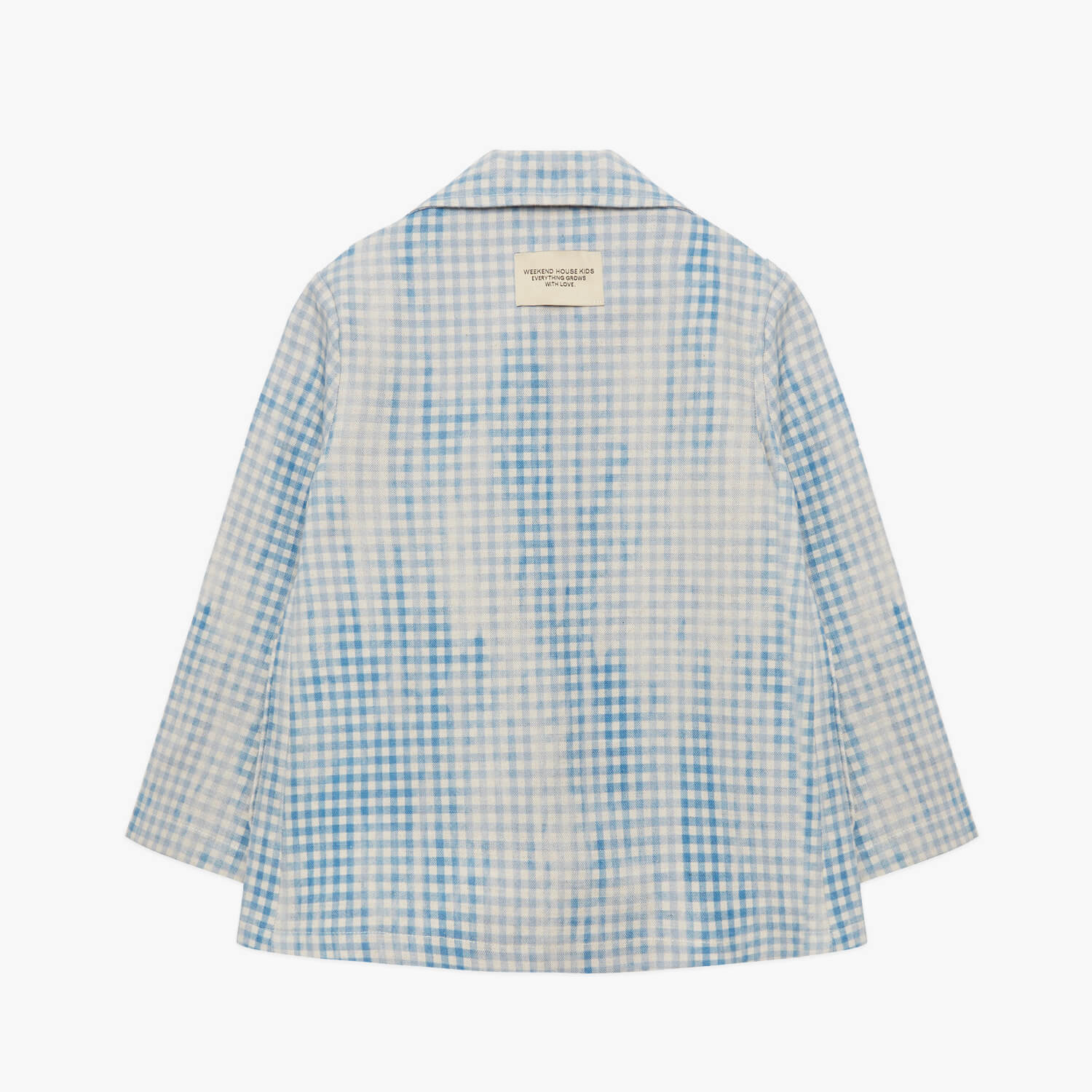 Linen check tailored jacket