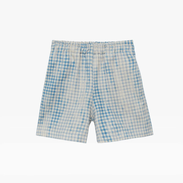 Linen check bermuda
