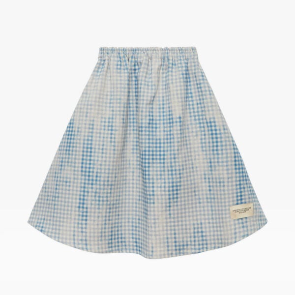 Linen check skirt