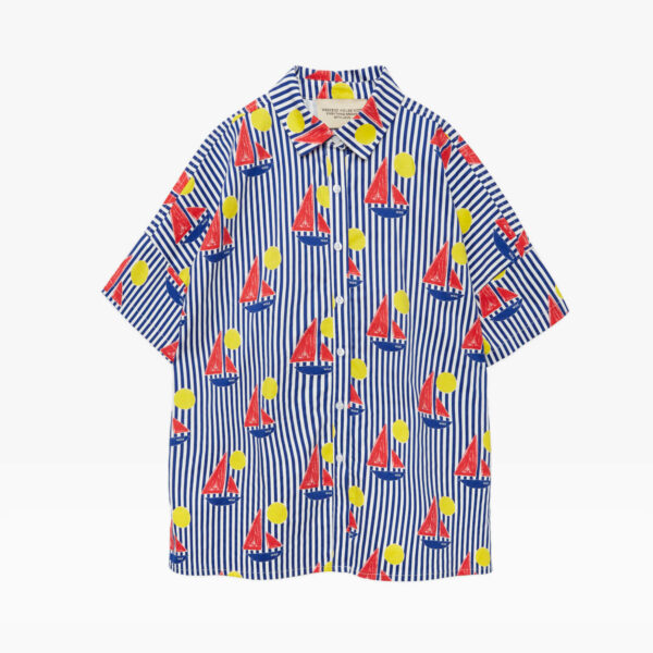 Oversized stripes boat shirt