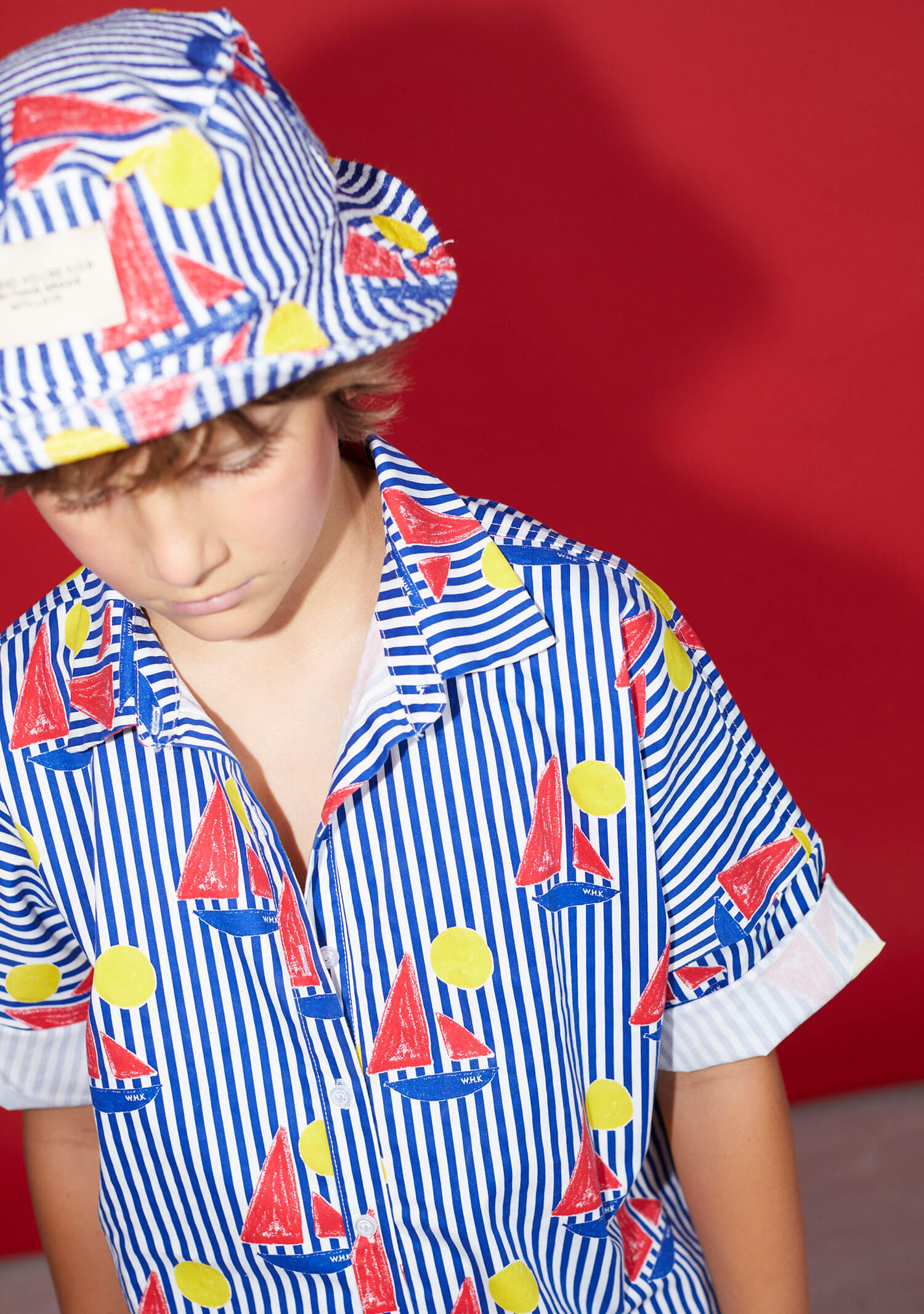 Oversized stripes boat shirt