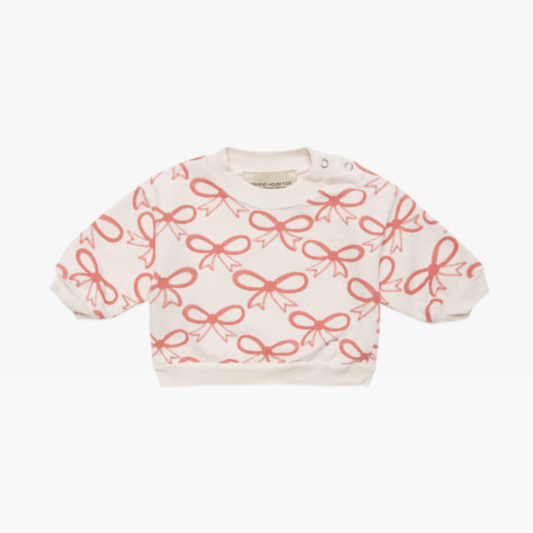 Baby pink bow sweatshirt