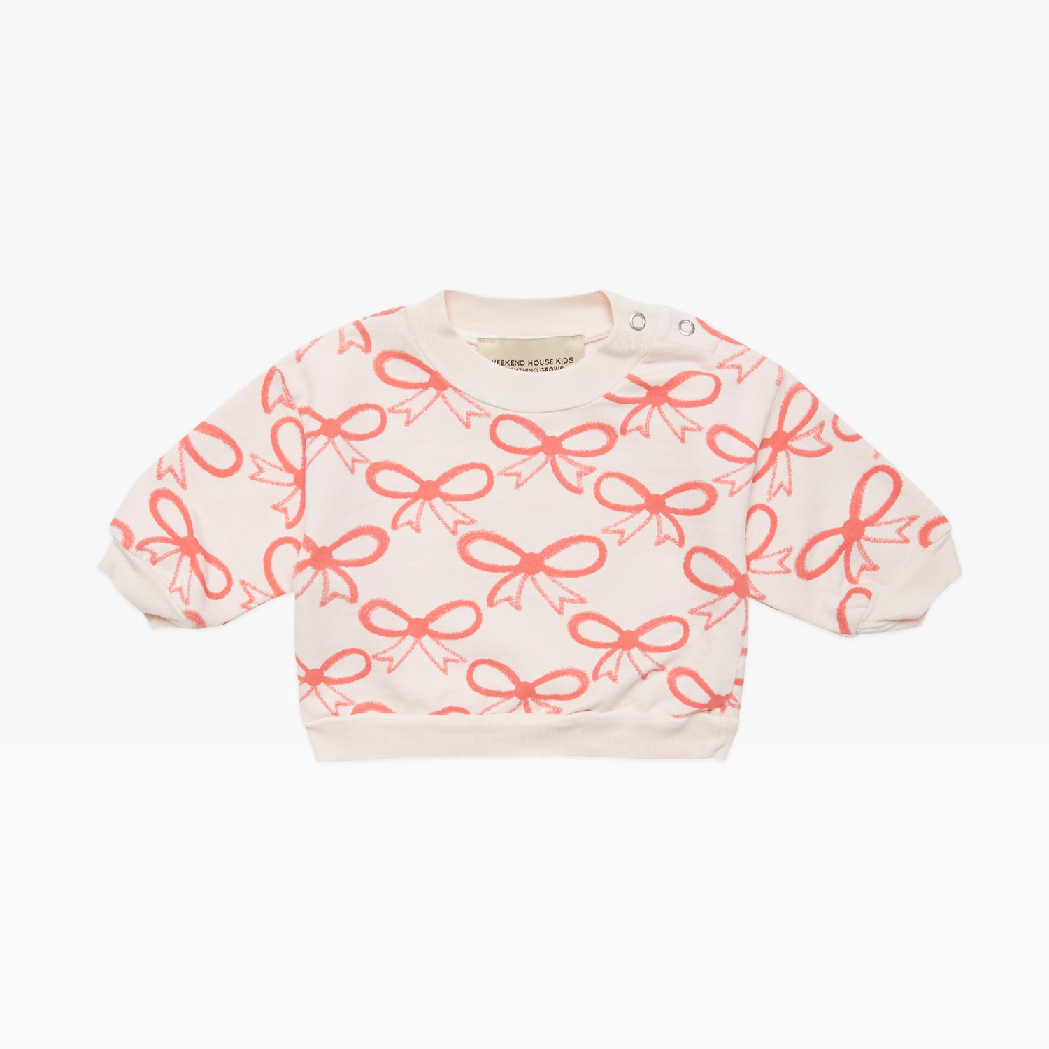 Baby pink bow sweatshirt