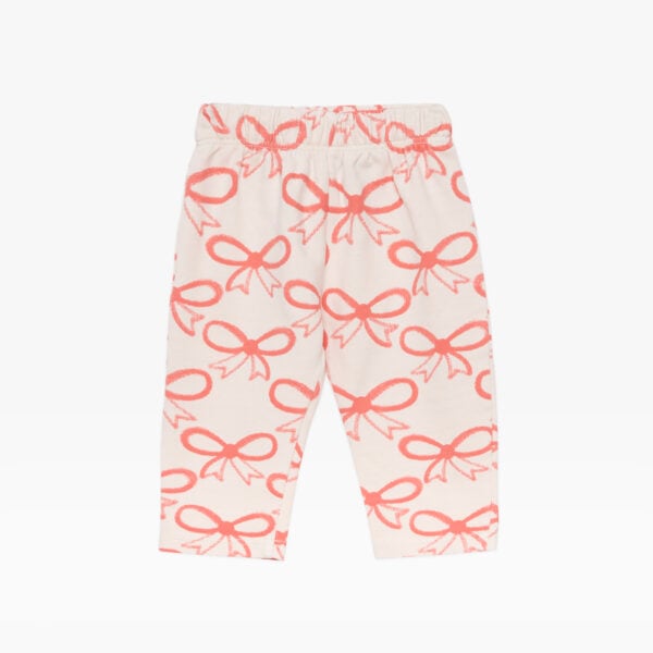 Baby pink bow trousers