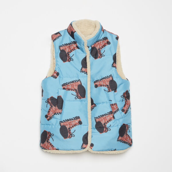 Dog boots reversible padded vest (Reversible polar)