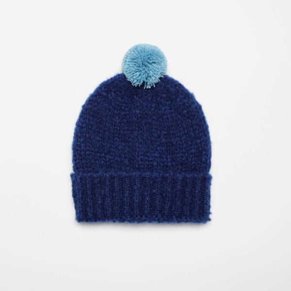 Blue wool hat