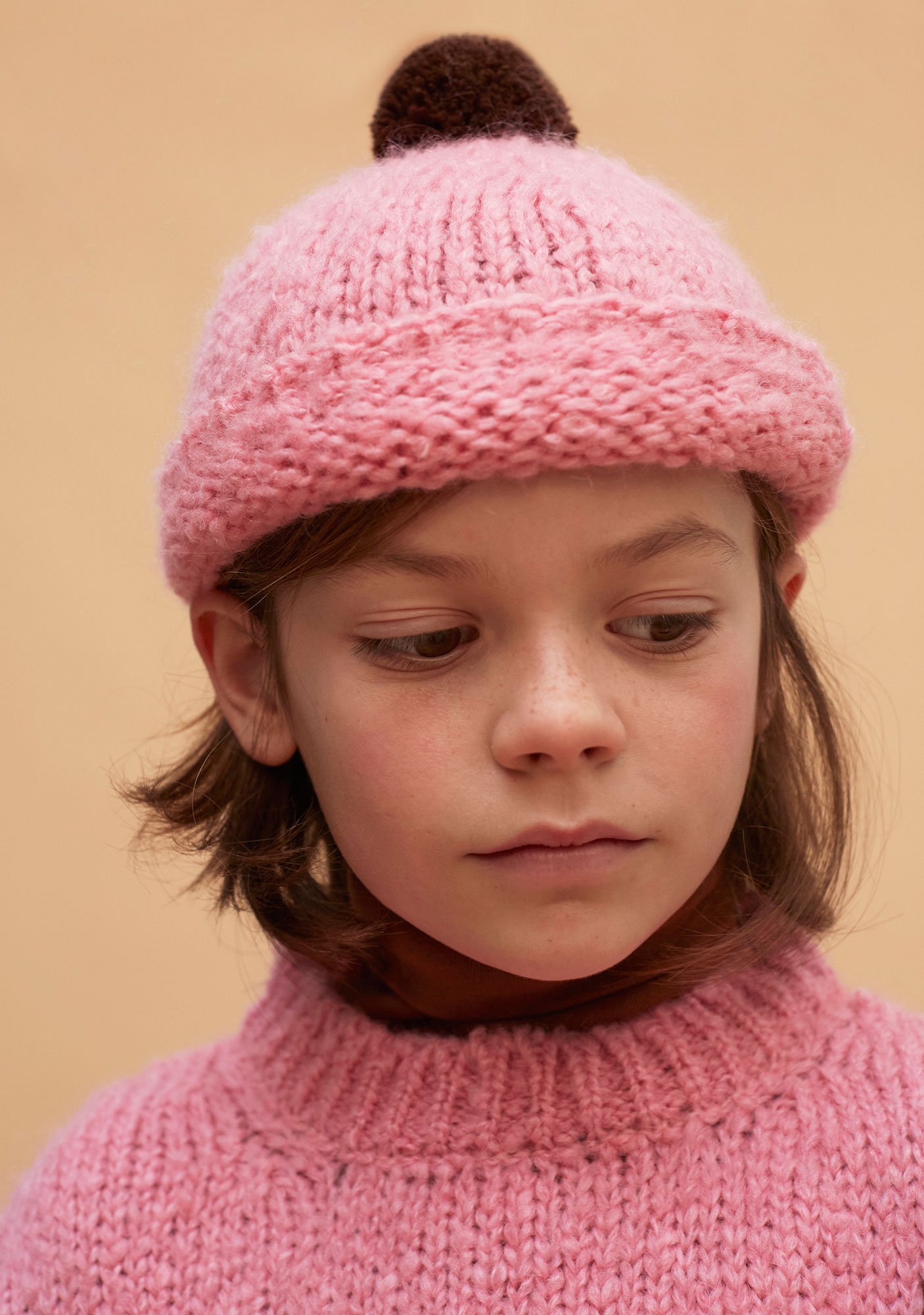 Pink wool hat