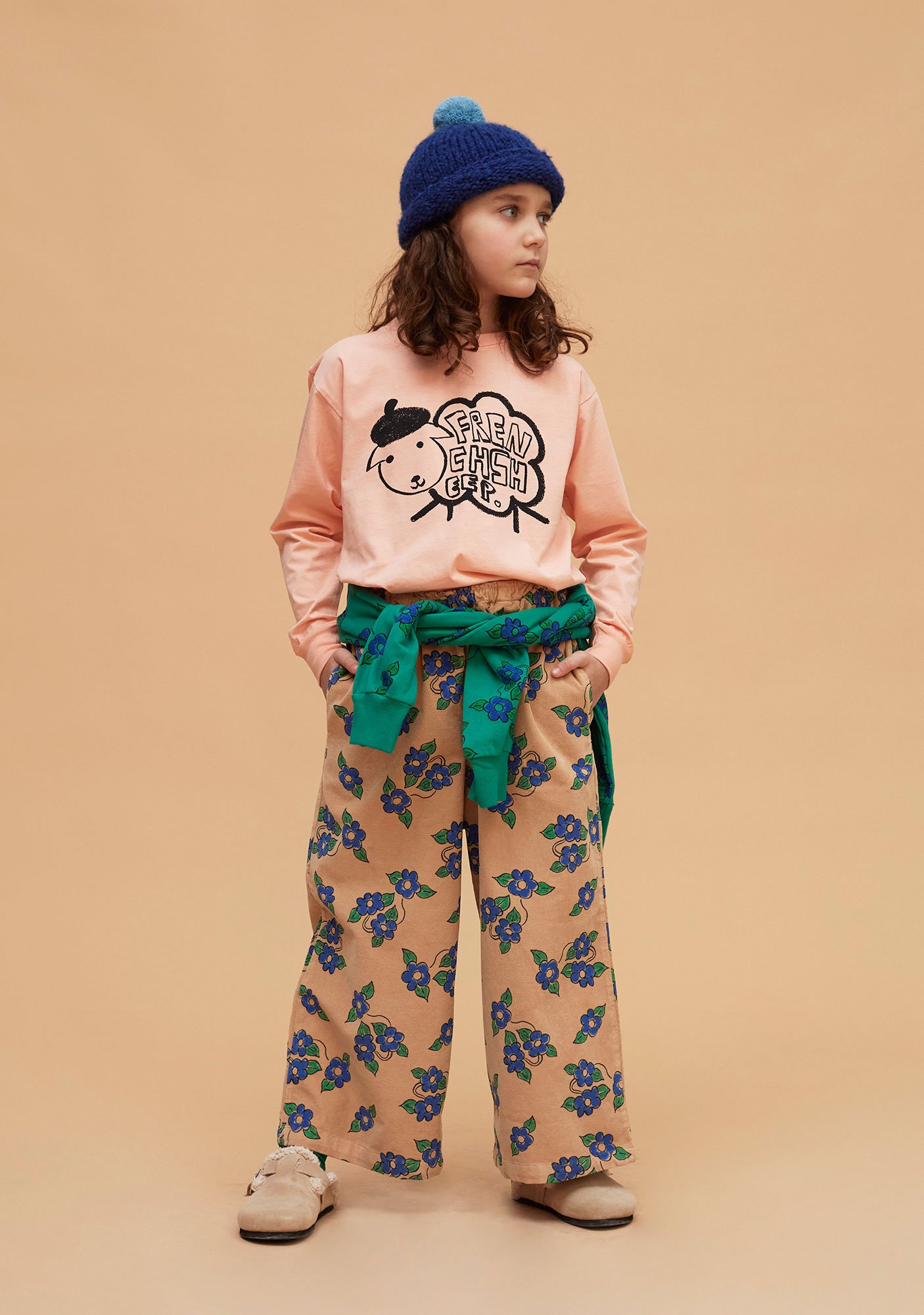 Corduroy flower pants