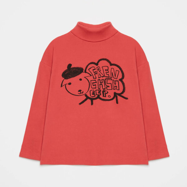 Red sheep turtle neck