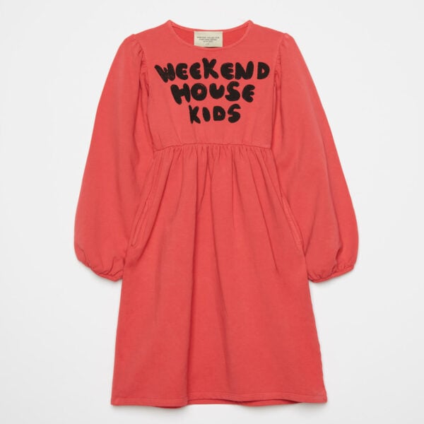 Red logo dress