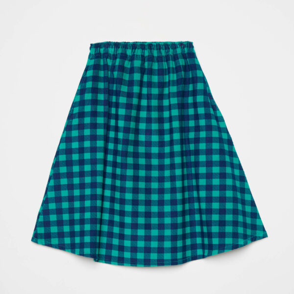 Corduroy check skirt