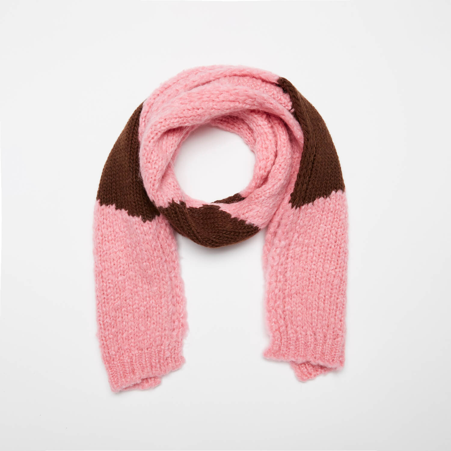 Pink dot wool scarf – weekend house kids.