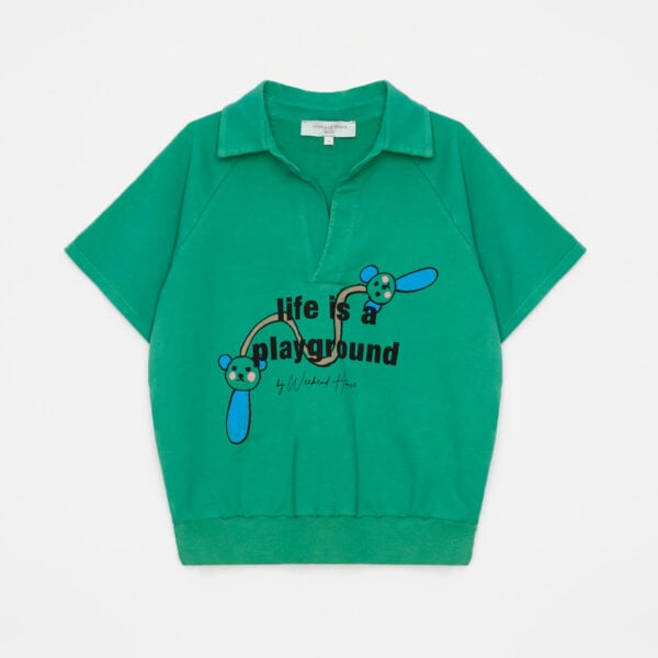 Life is a playground polo s/l sweatshirt (green)