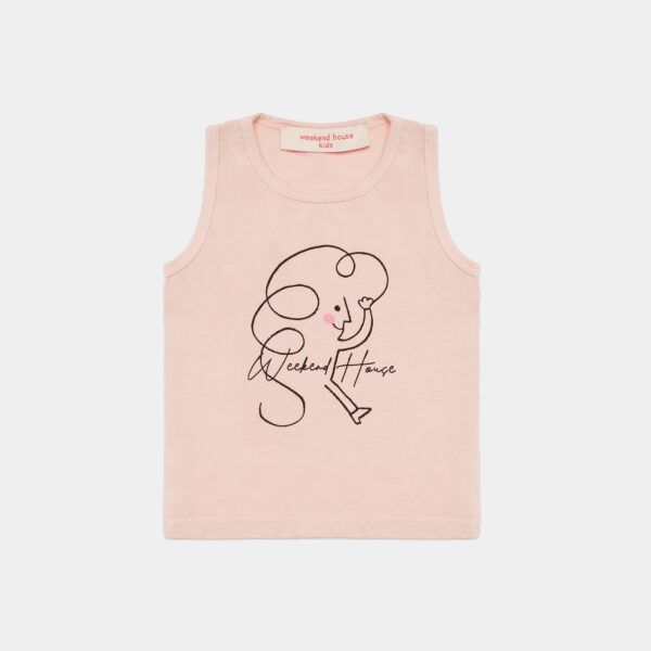weekend kid baby tank t-shirt (soft pink)