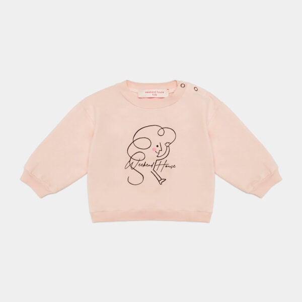 Weekend Kid baby sweatshirt (soft pink)