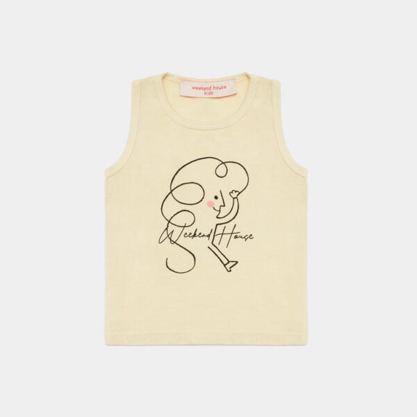 Weekend kid baby tank t-shirt (soft yellow)