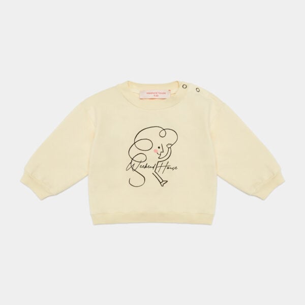 Weekend kid baby sweatshirt (soft yellow)
