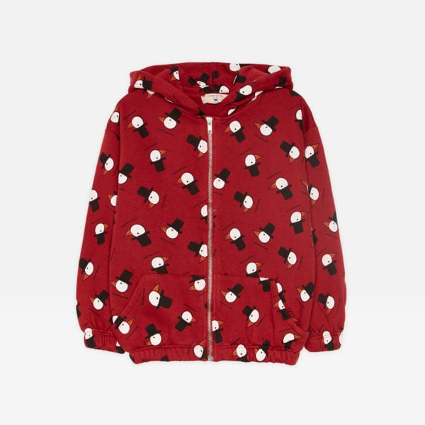 Writer hoodie with zipper and pockets (maroon)
