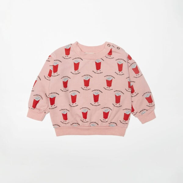 Popcorn all over baby sweatshirt