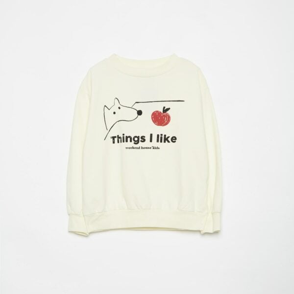 Things i like sweatshirt (soft yellow)