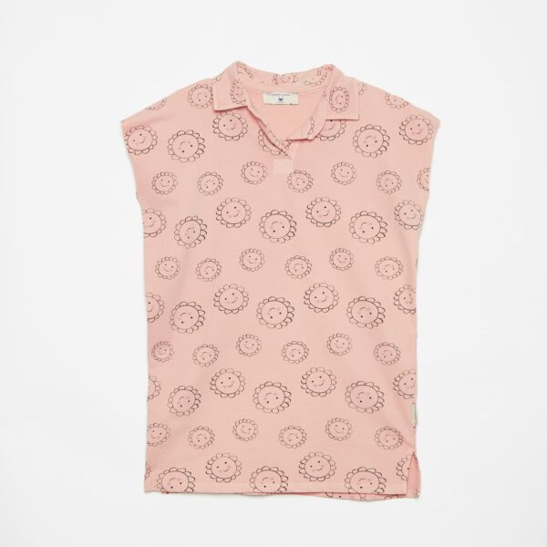 Flowers all over polo dress