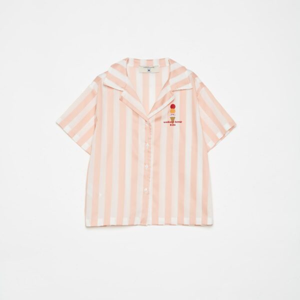 Stripped ice-Cream buttoned shirt