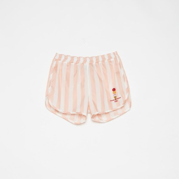 Pink stripes runner short