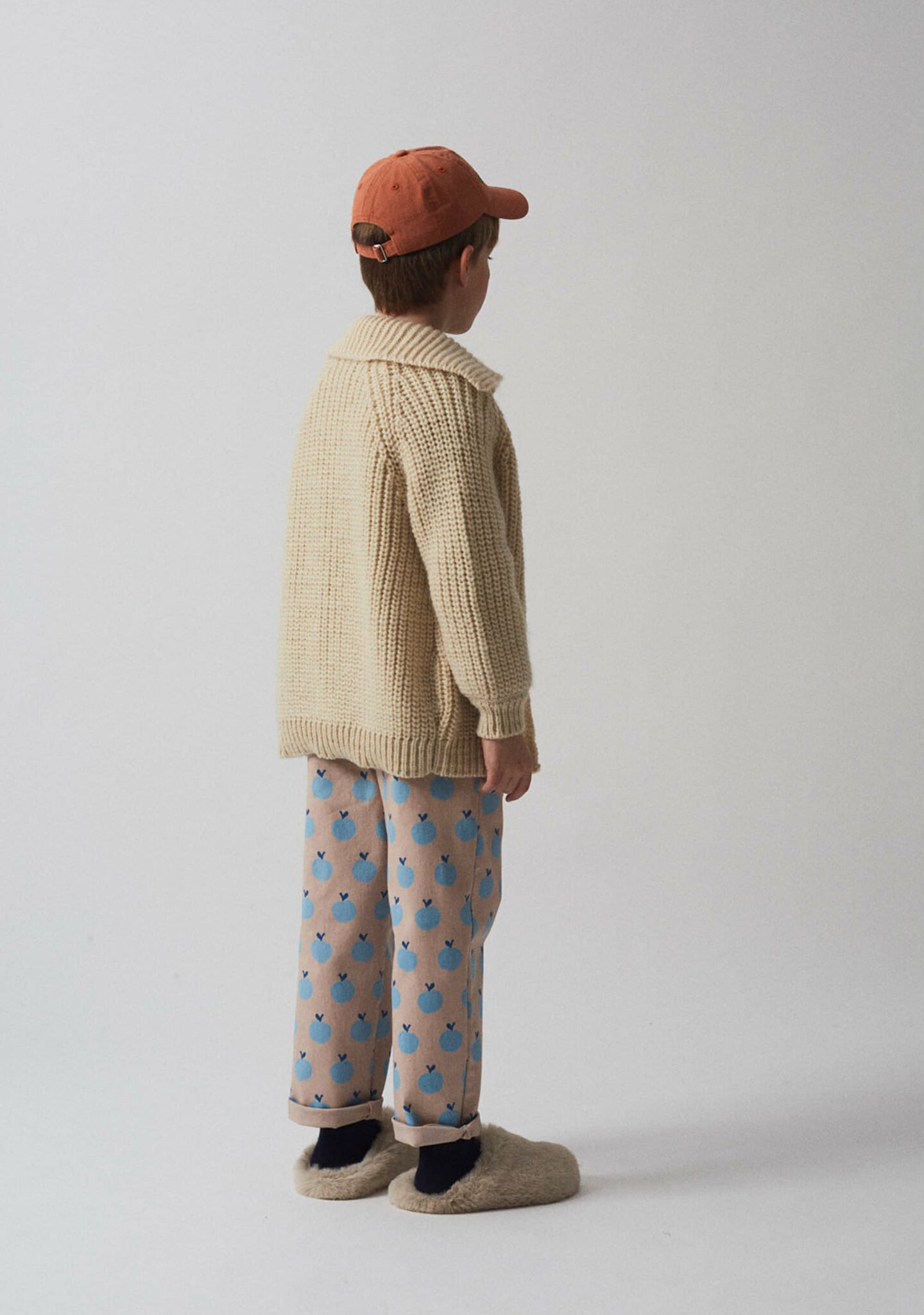 All over apples buttoned chino pants