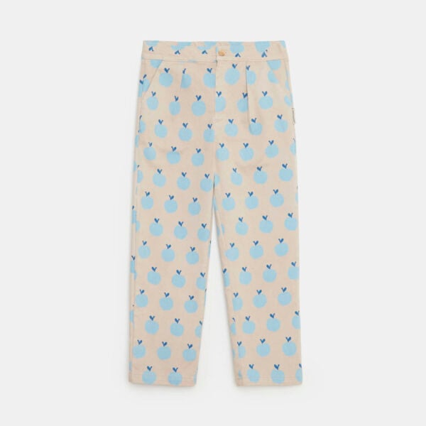 All over apples buttoned chino pants