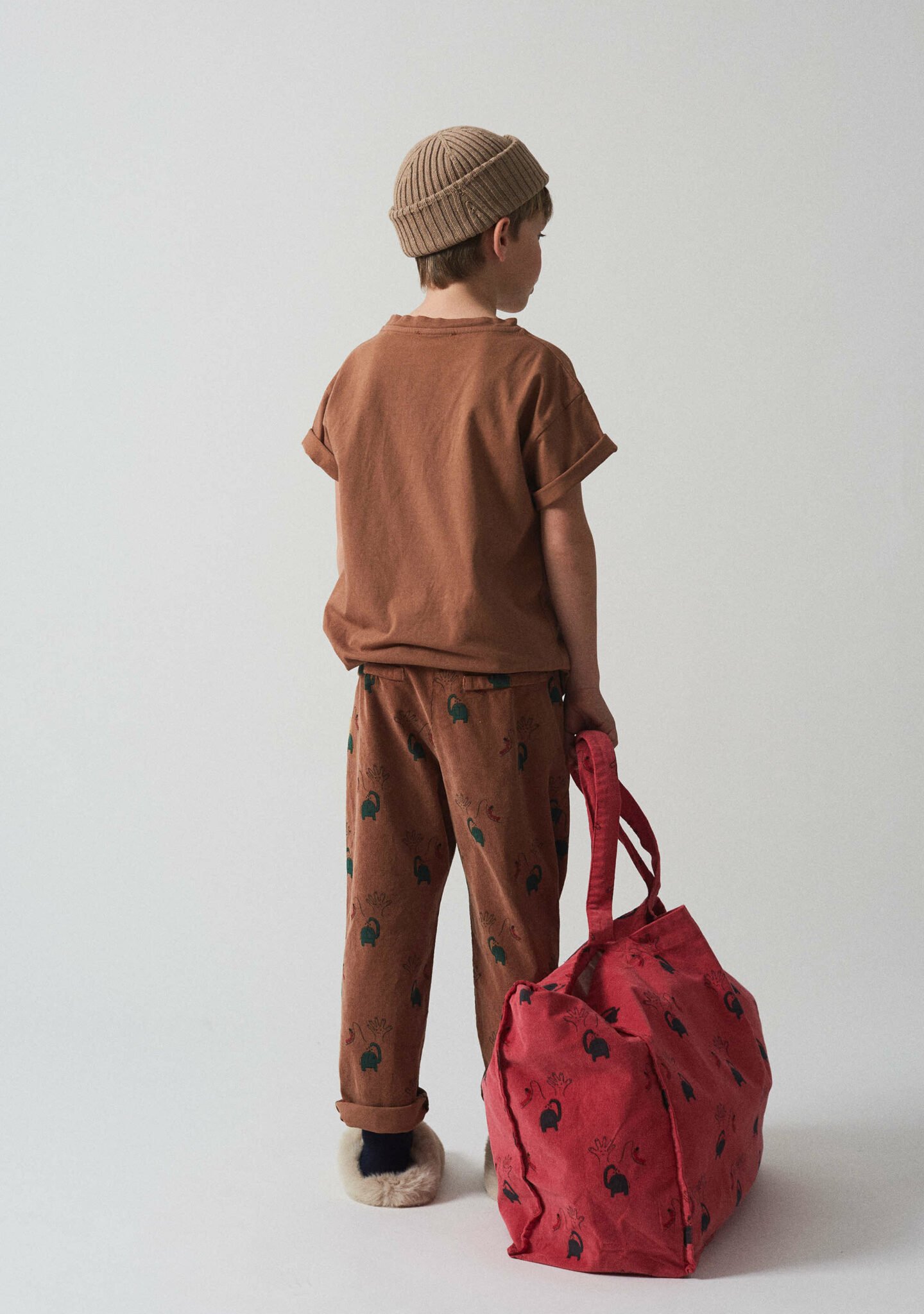 All over elephant buttoned chino pants corduroy