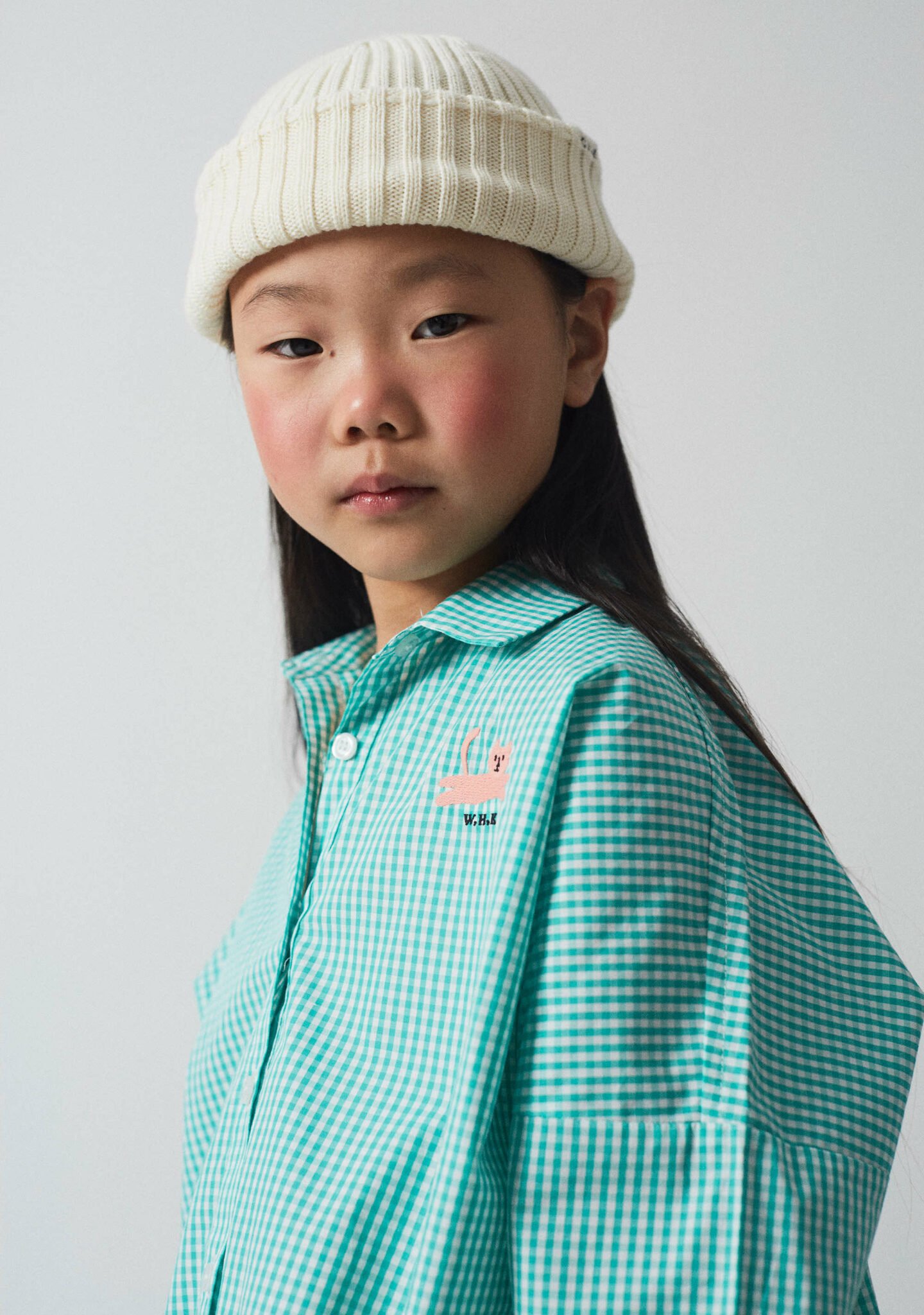 Green checks painter shirt