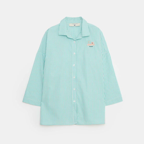 Green checks painter shirt