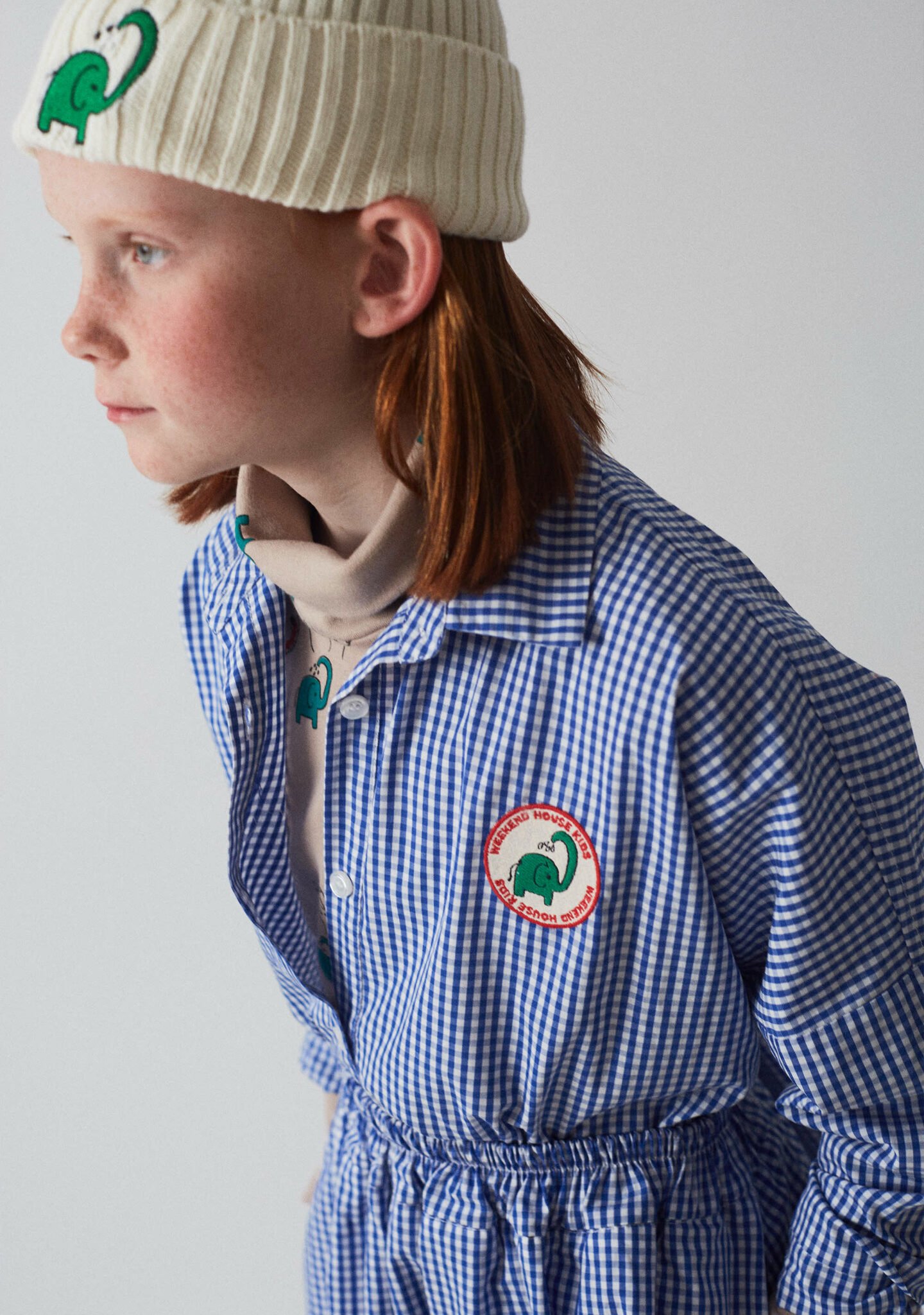 Blue checks painter shirt