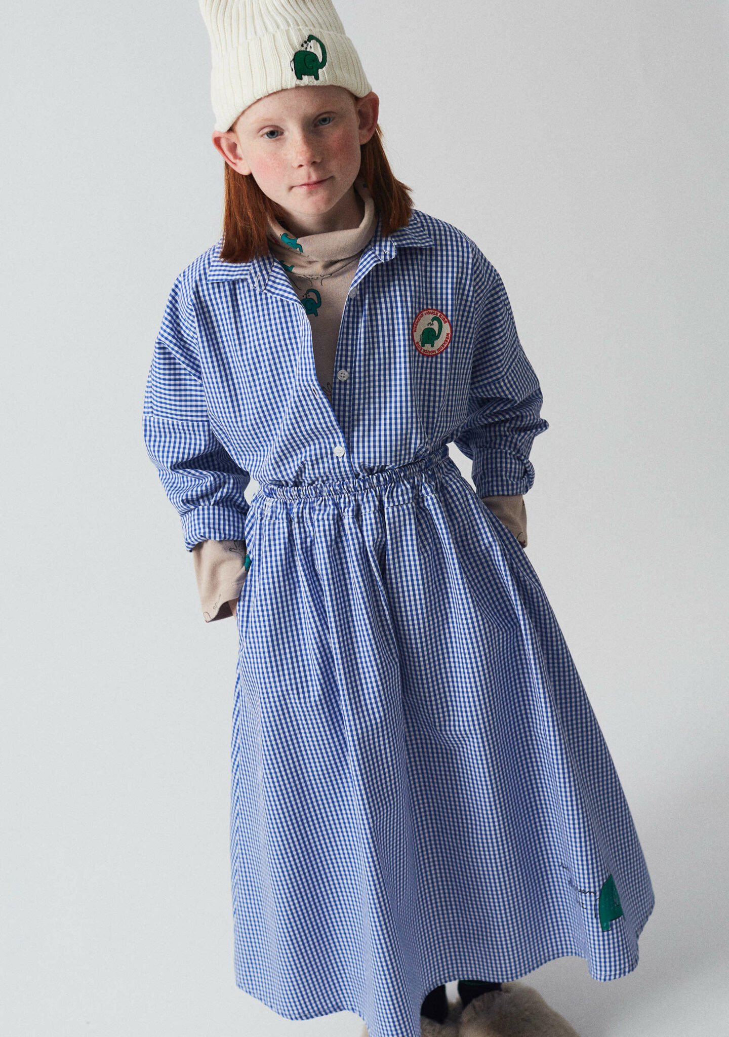 Blue checks painter shirt