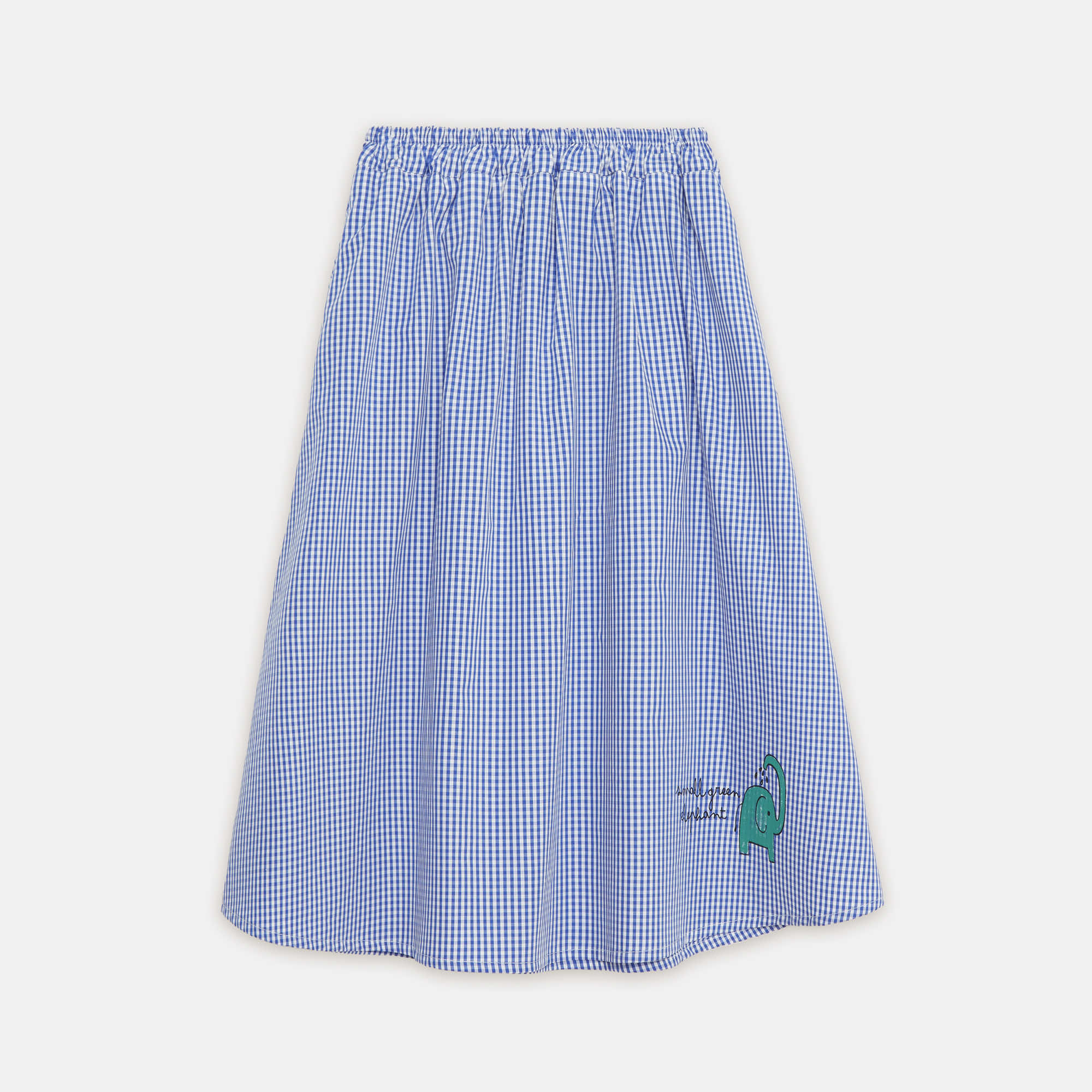 Blue check skirt