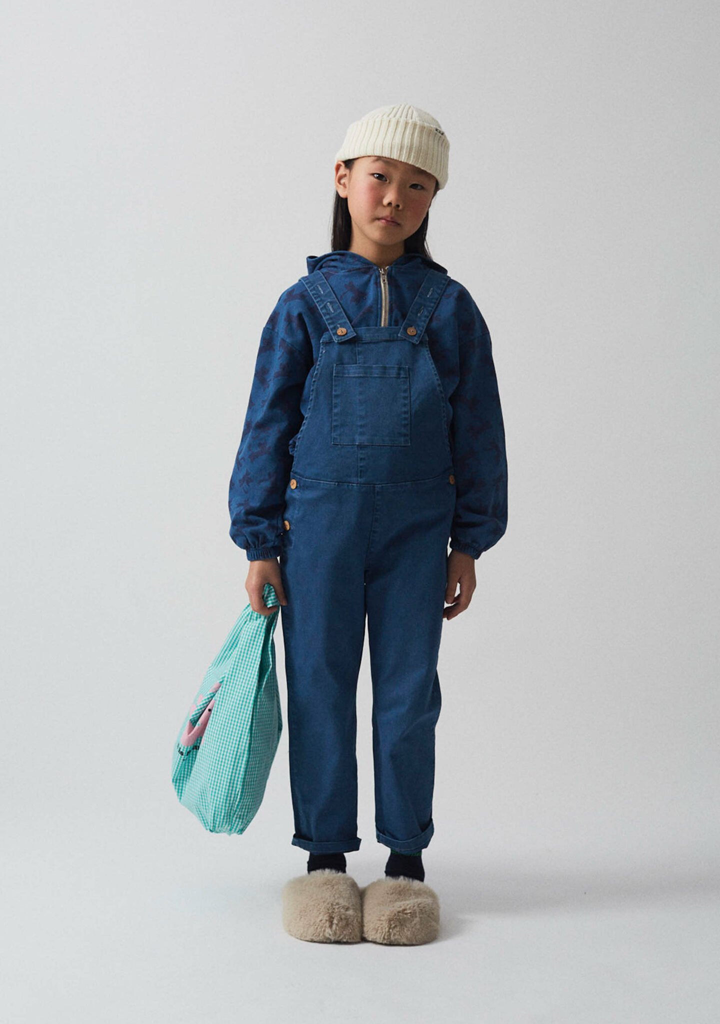 Blue denim jumpsuit