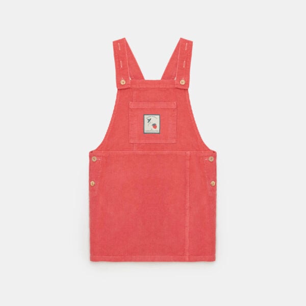 Corduroy overall strawberry dress