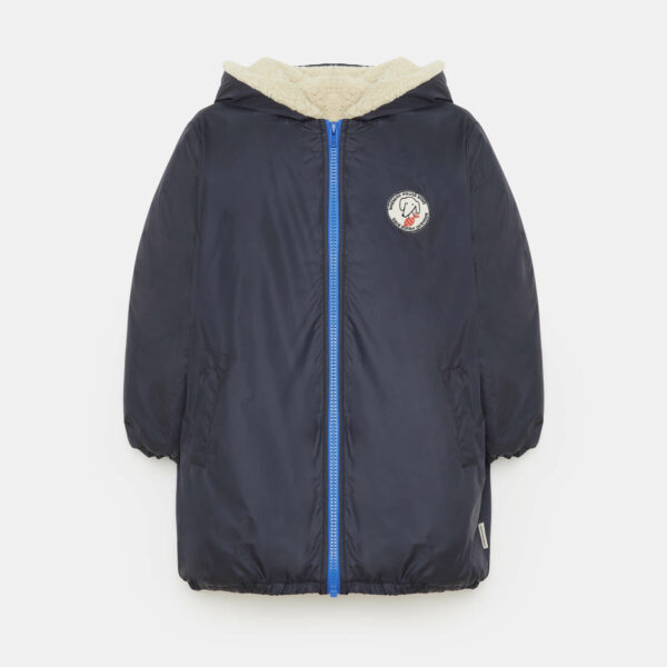 Blue dog padded fleeced jacket