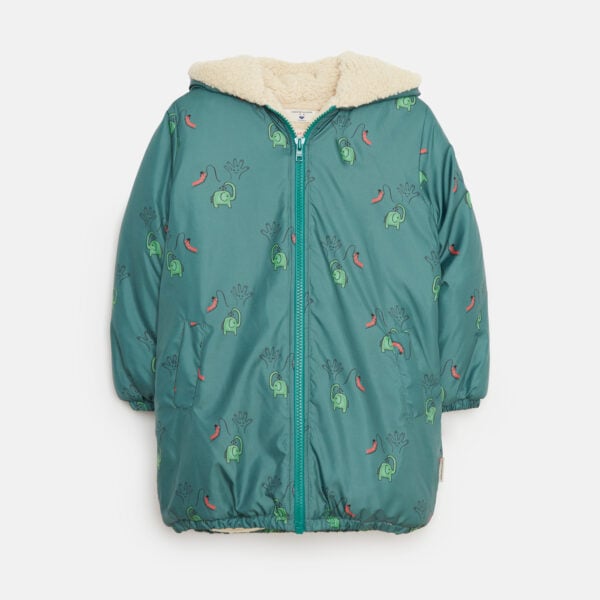 Elephant all over padded jacket