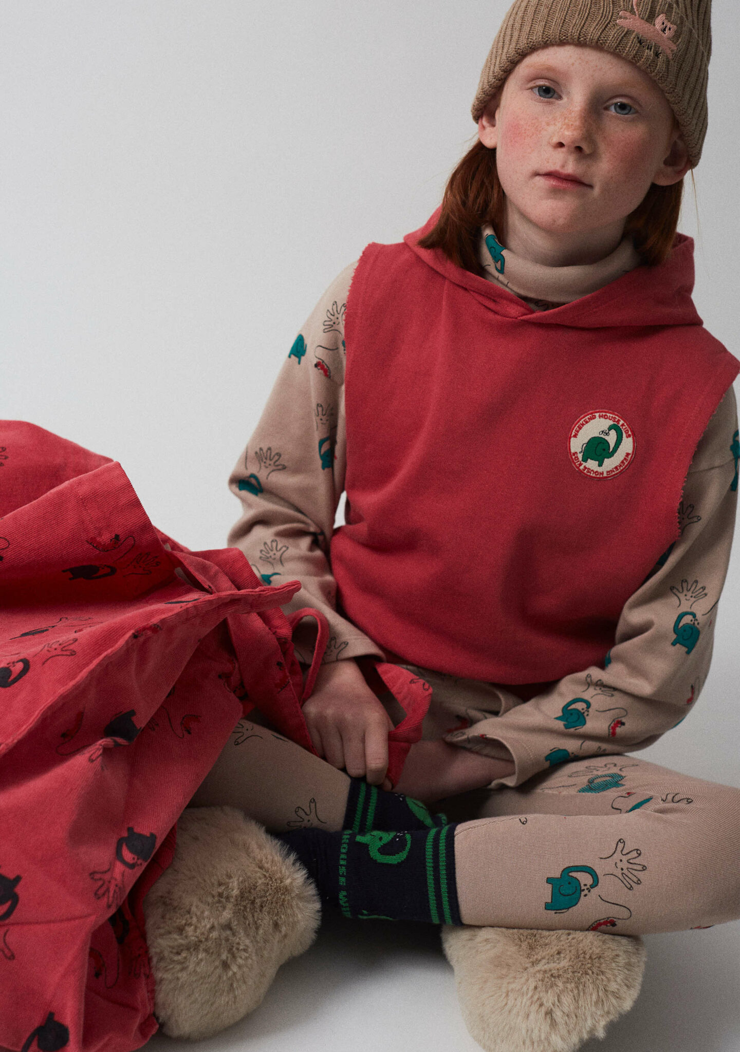 Elephant hoodie vest