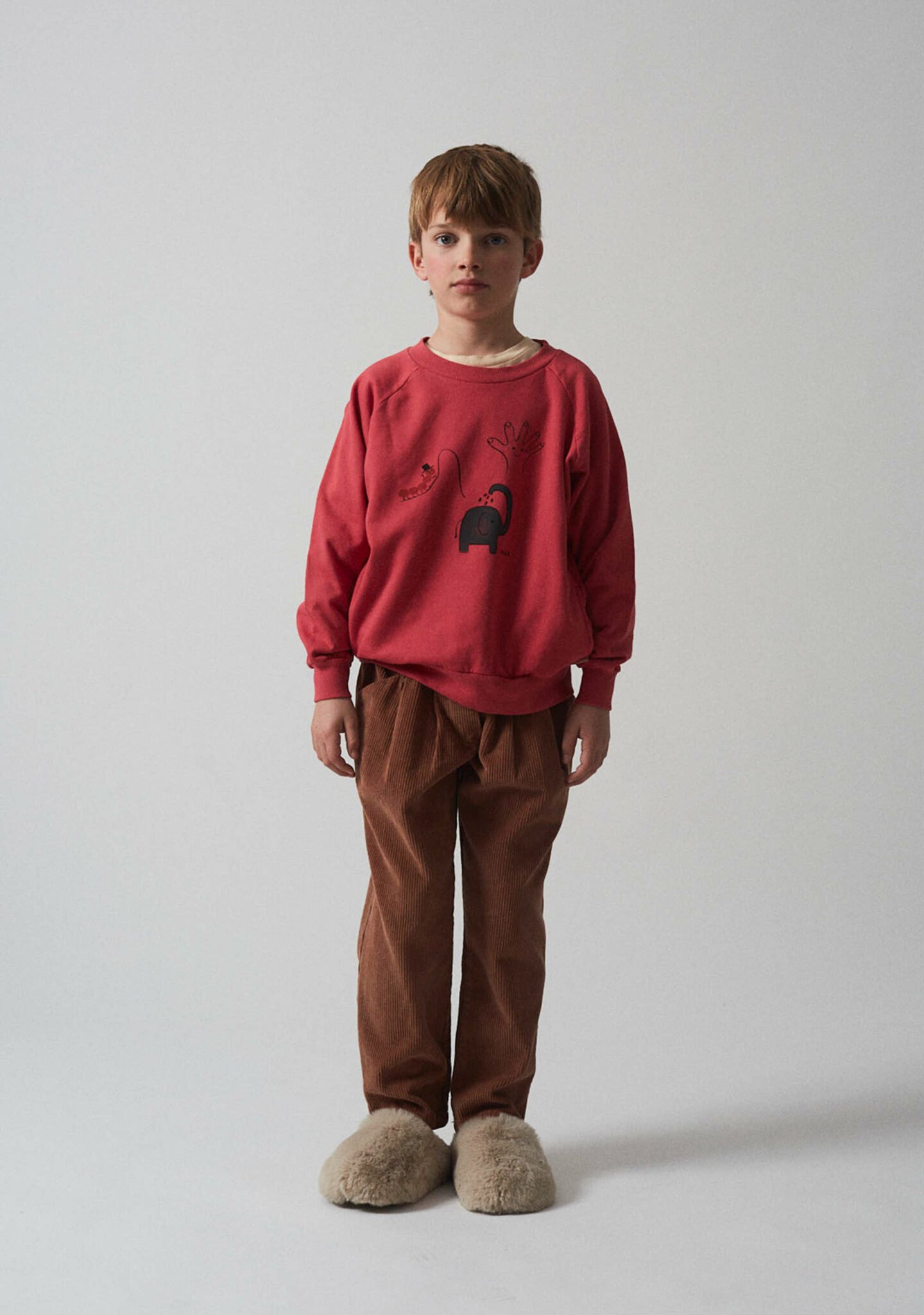 Hand print sweatshirt (red)